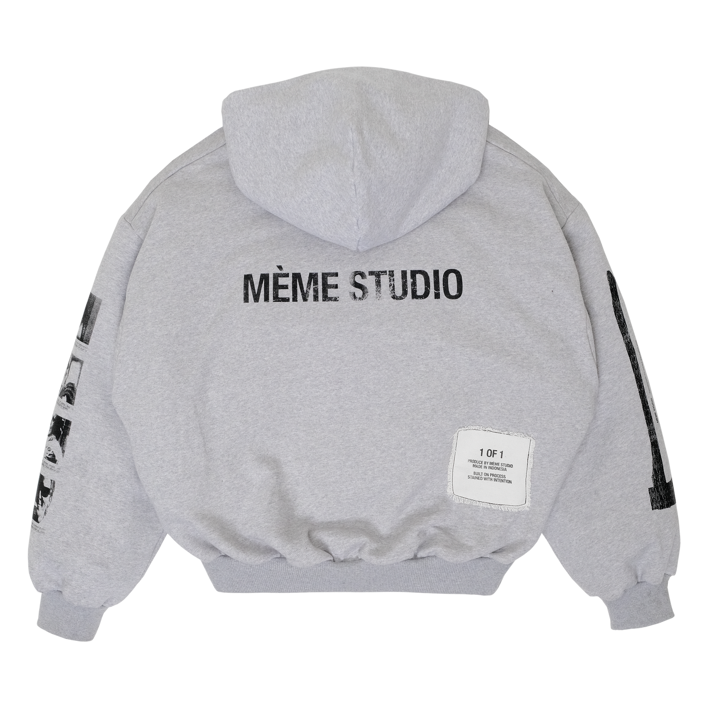 SLASH SWEATER HOODIE DOUBLE ZIP GREY (1 OF 1)