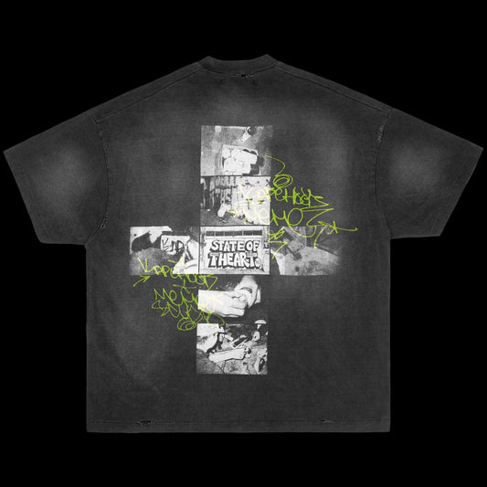 STATE T-SHIRT BLACK WASH (KAPEHOOD - MÉME STUDIO)