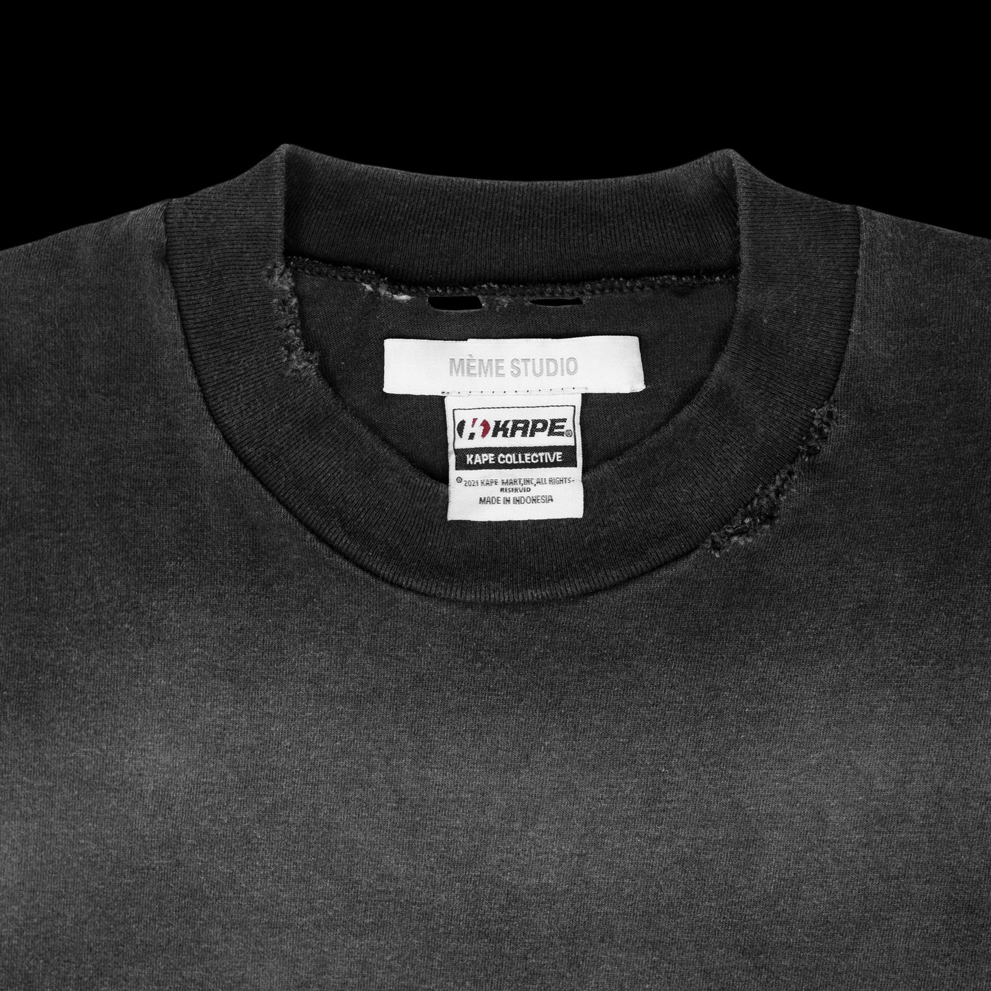 STATE T-SHIRT BLACK WASH (KAPEHOOD - MÉME STUDIO)